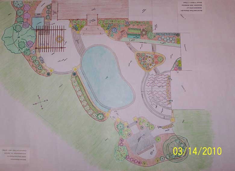 Landscape design sketch