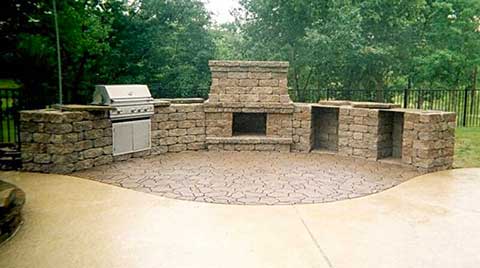 Patio with outdoor kitchen