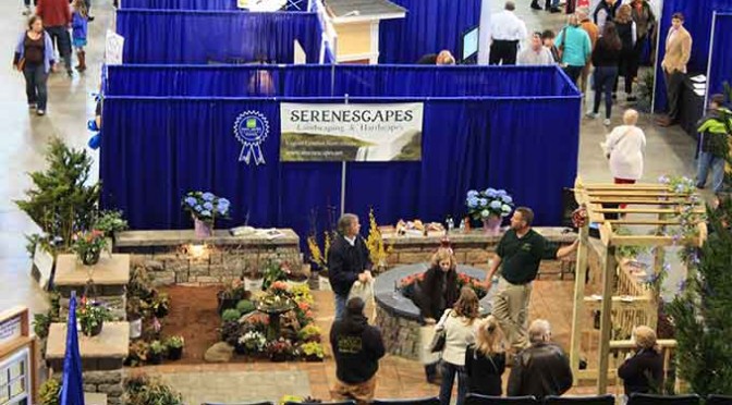 The Serenescapes vendor booth at the Blue Ridge Home Builders Association's Home and Garden Show in 2015