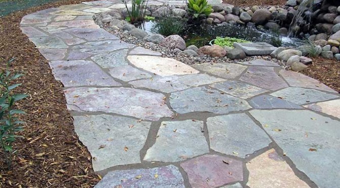 flagstone walkway